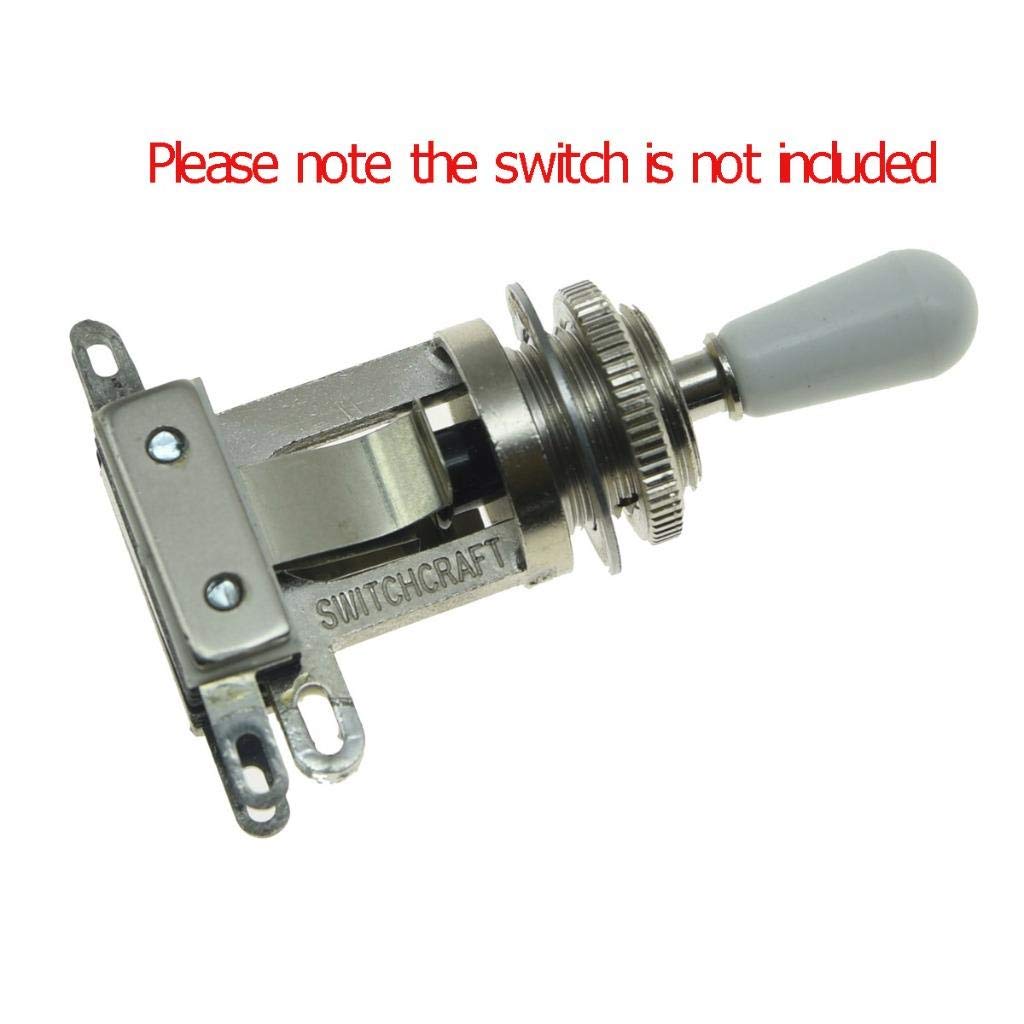 KAISH Plastic 5-Pack American Thread 3 Way Toggle Switch Tip Switch Knob Cap for Switchcraft Switches White